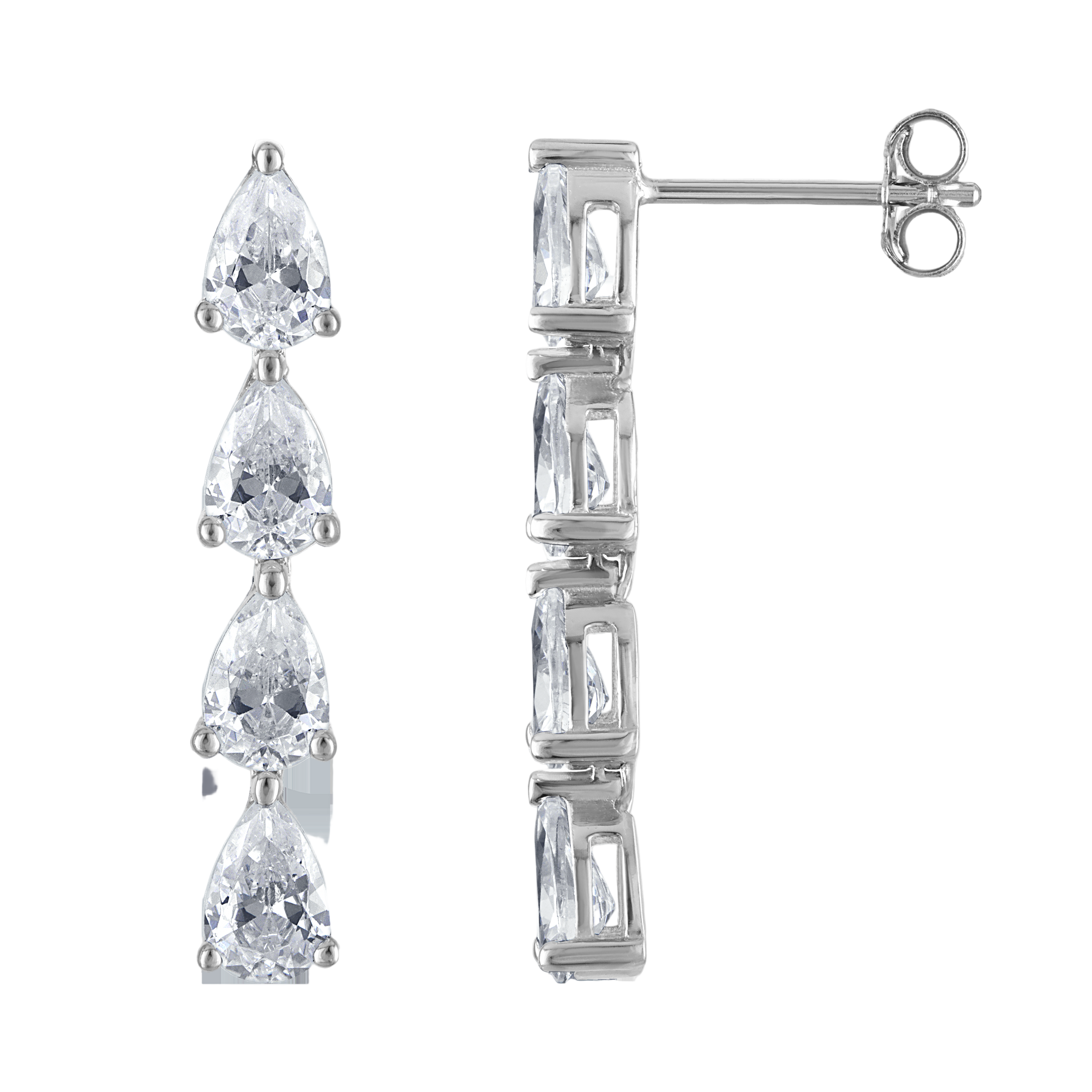 Earrings | Cubic Zirconia | Drop Pear