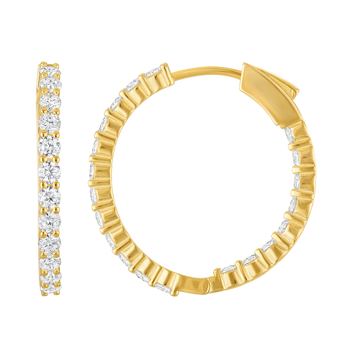 Earrings | Moissanite | 1-inch Hoops