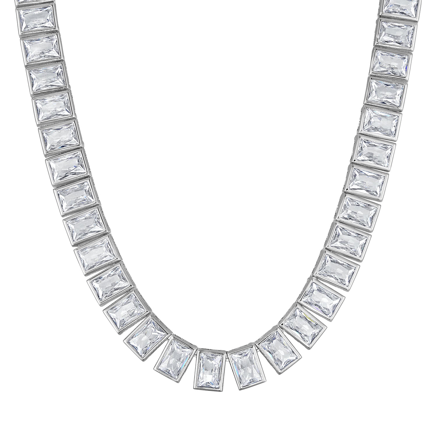 Tennis Necklaces | Cubic Zirconia | Bezel-set Emerald