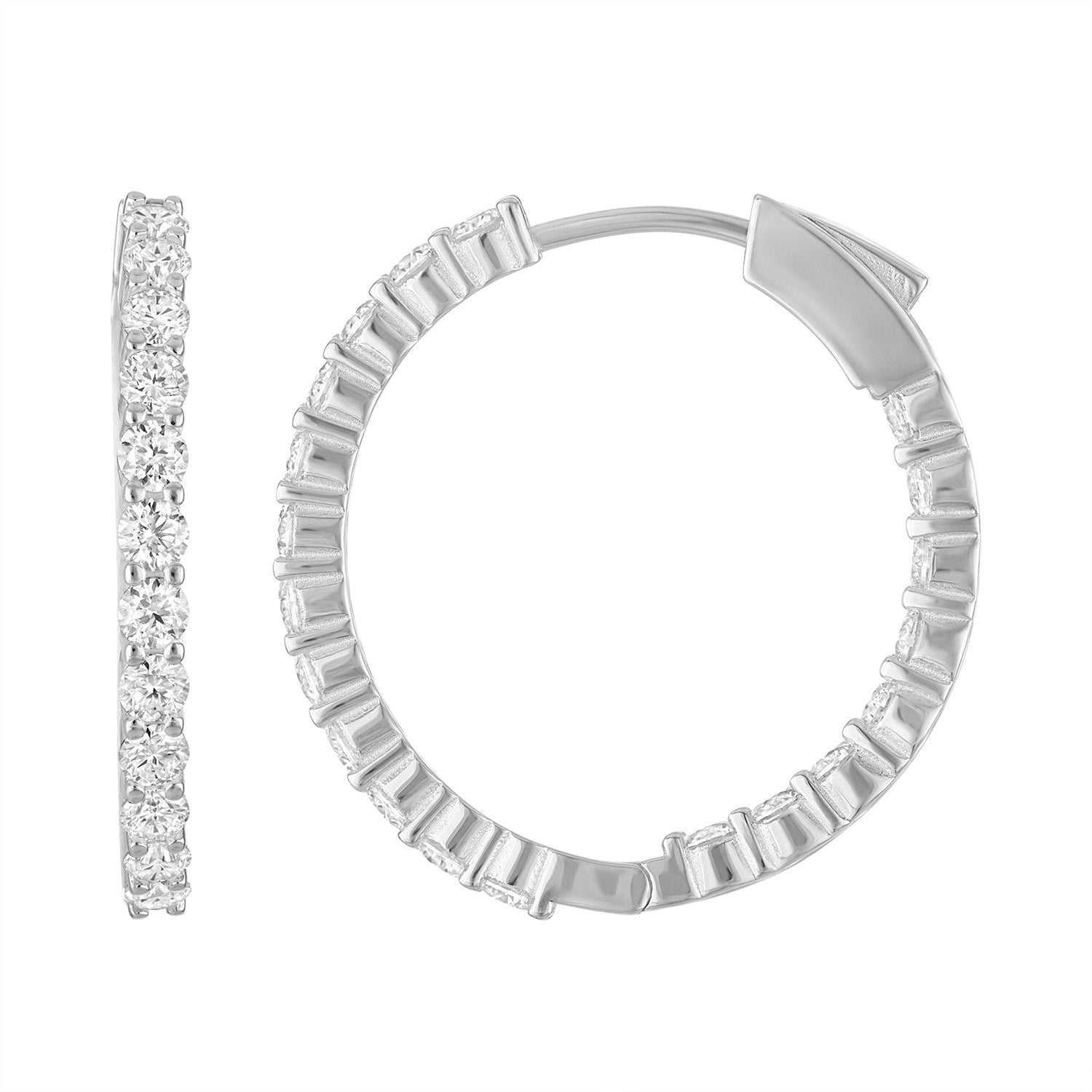 Earrings | Moissanite | 1-inch Hoops