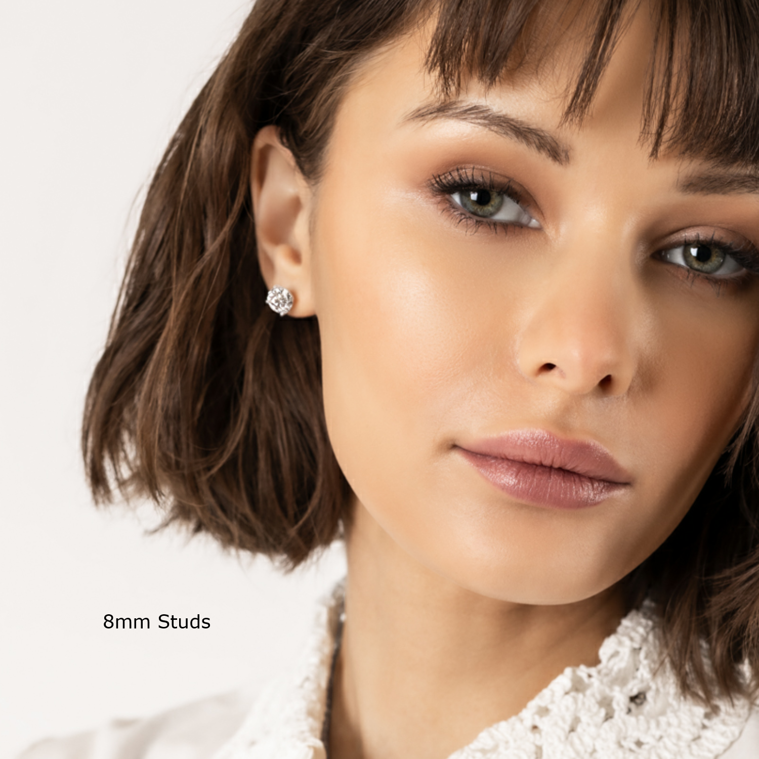 Stud Earrings | Lab-Grown Diamond | Round Basket