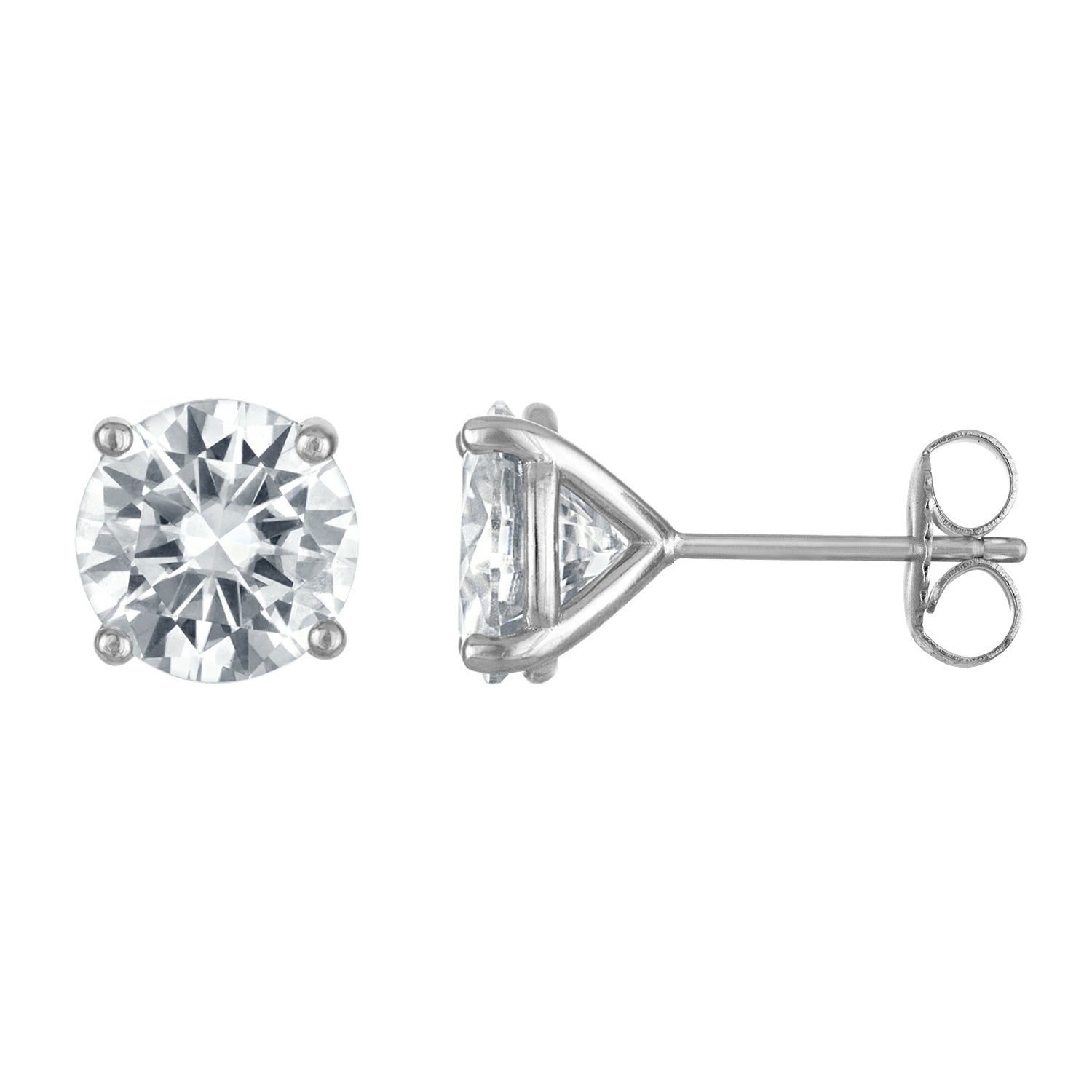 Classic Moissanite Stud Earrings (Martini)