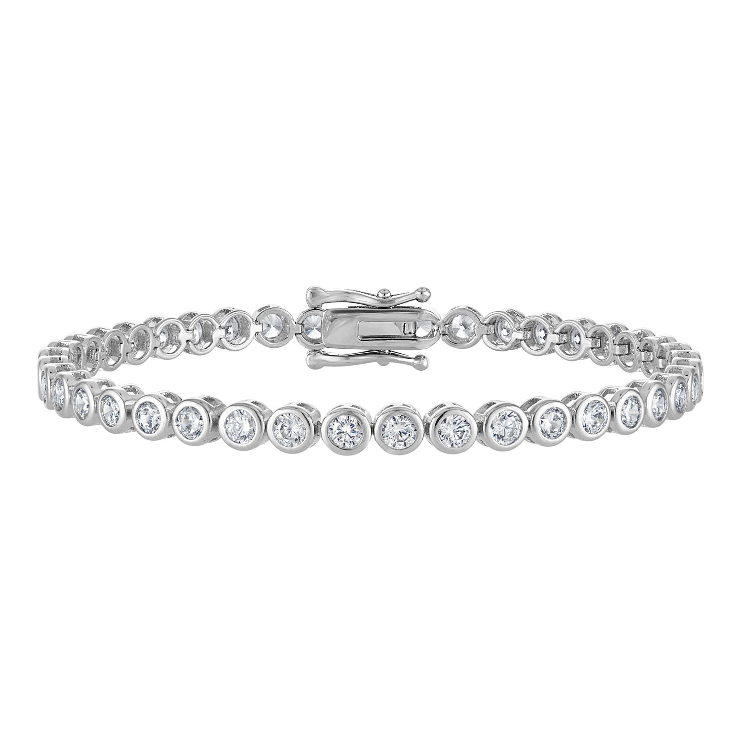 Tennis Bracelets | Cubic Zirconia | Bezel-set Round