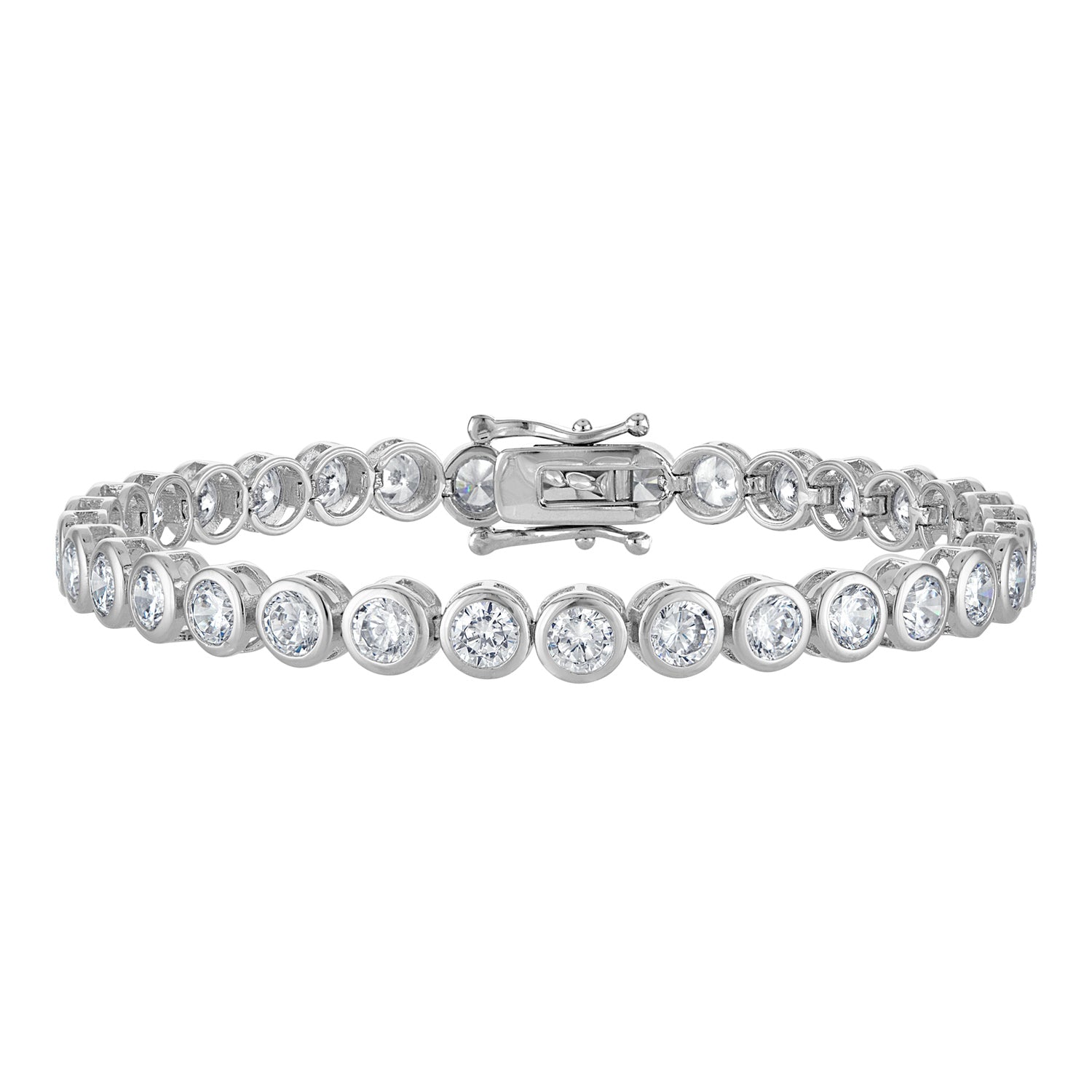 Tennis Bracelets | Cubic Zirconia | Bezel-set Round