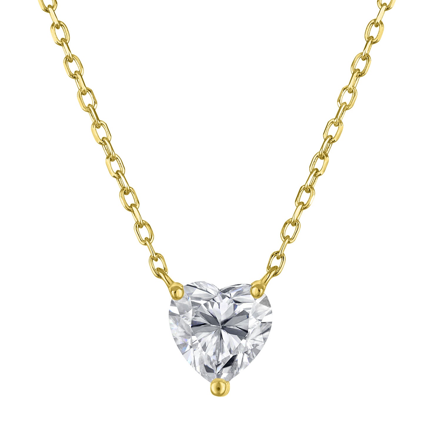 1 Carat Moissanite Heart Necklace