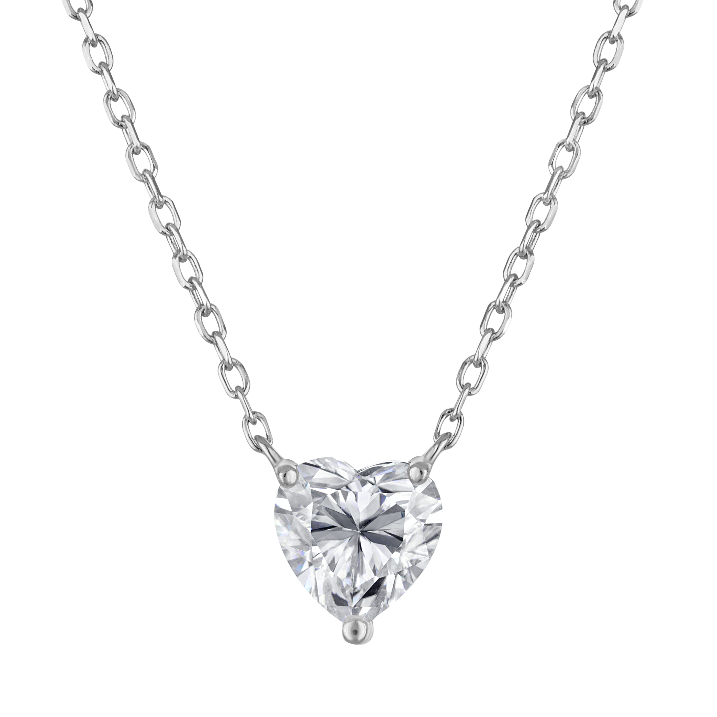 1 Carat Moissanite Heart Necklace