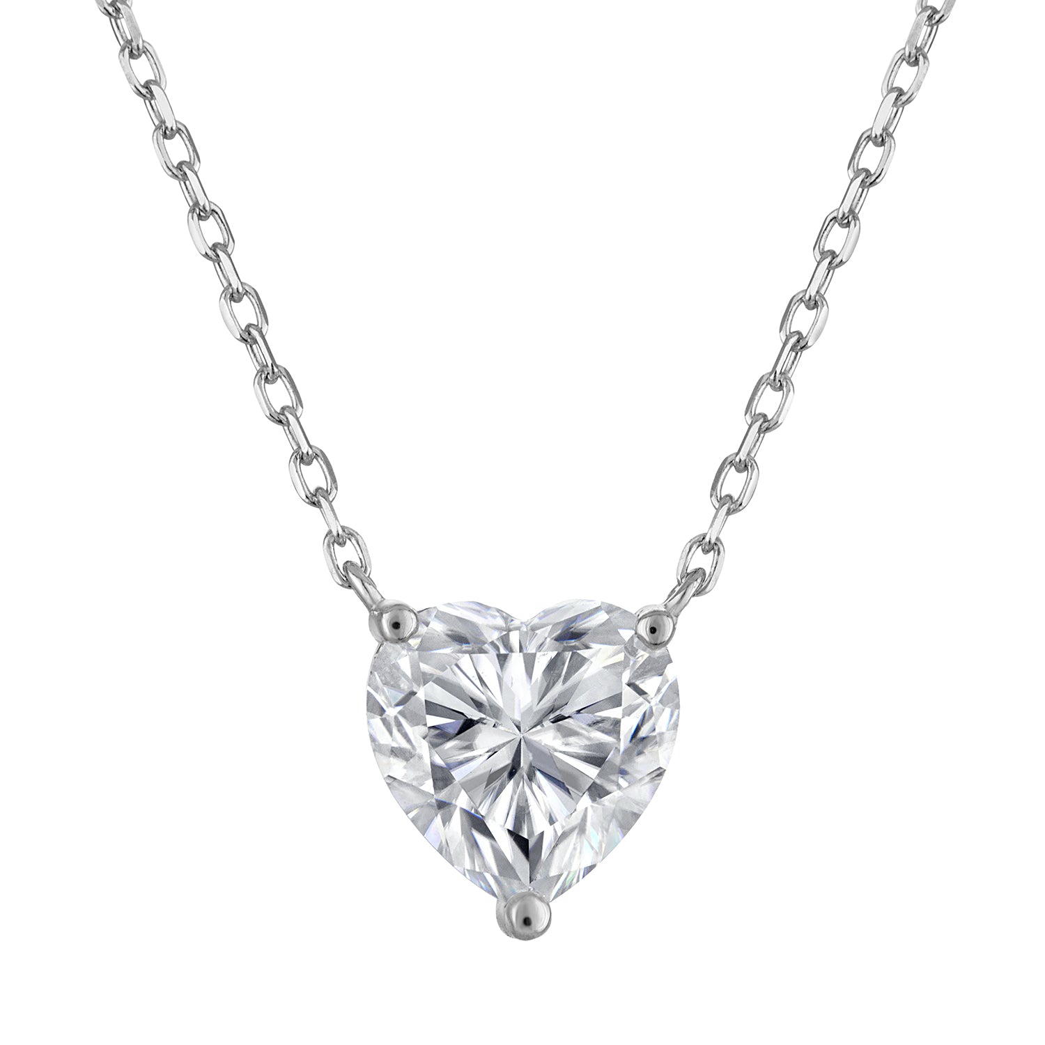 Pendant Necklace | Lab-Grown Diamond | 2 ct Heart