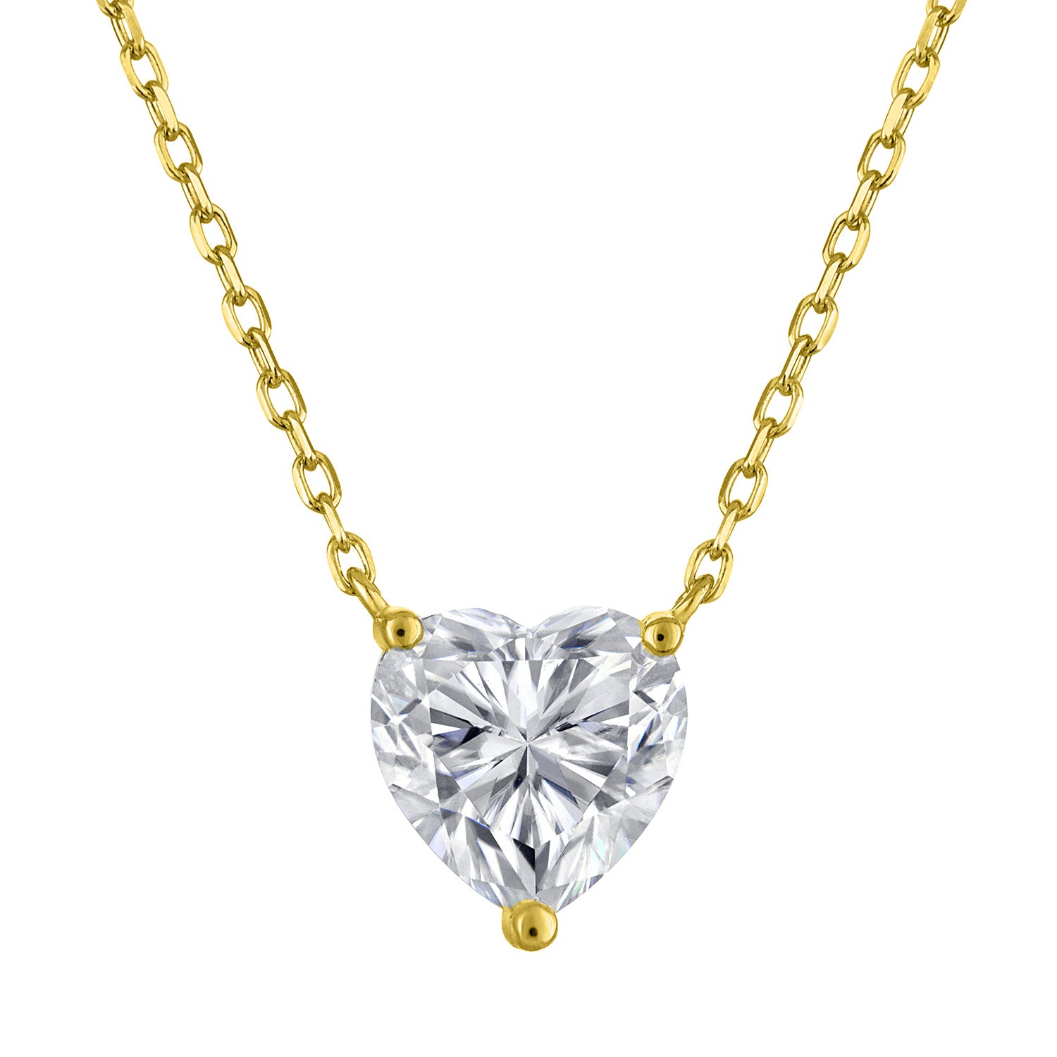 Pendant Necklaces | Moissanite | 2 ct Heart