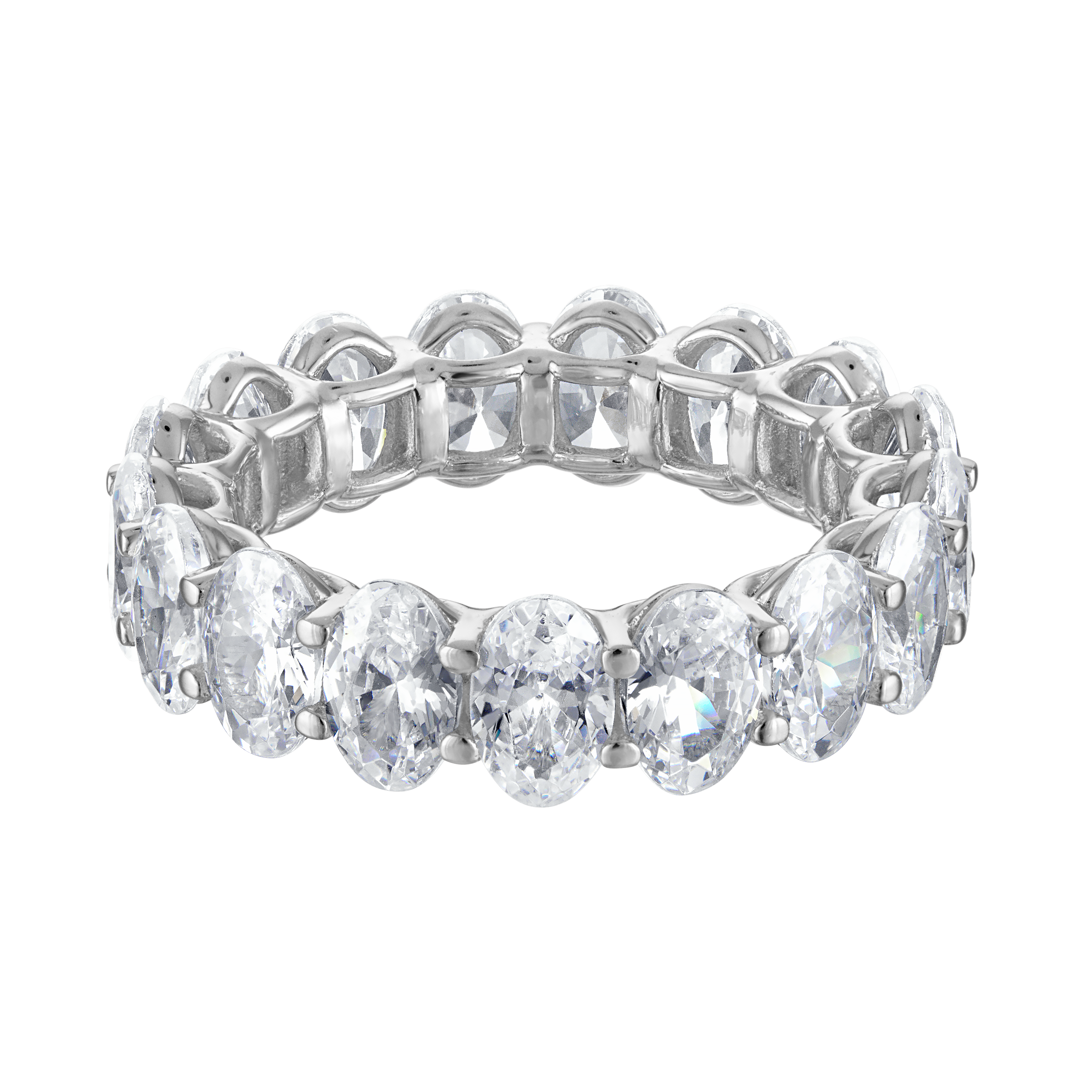 Moissanite Oval Eternity Band Ring