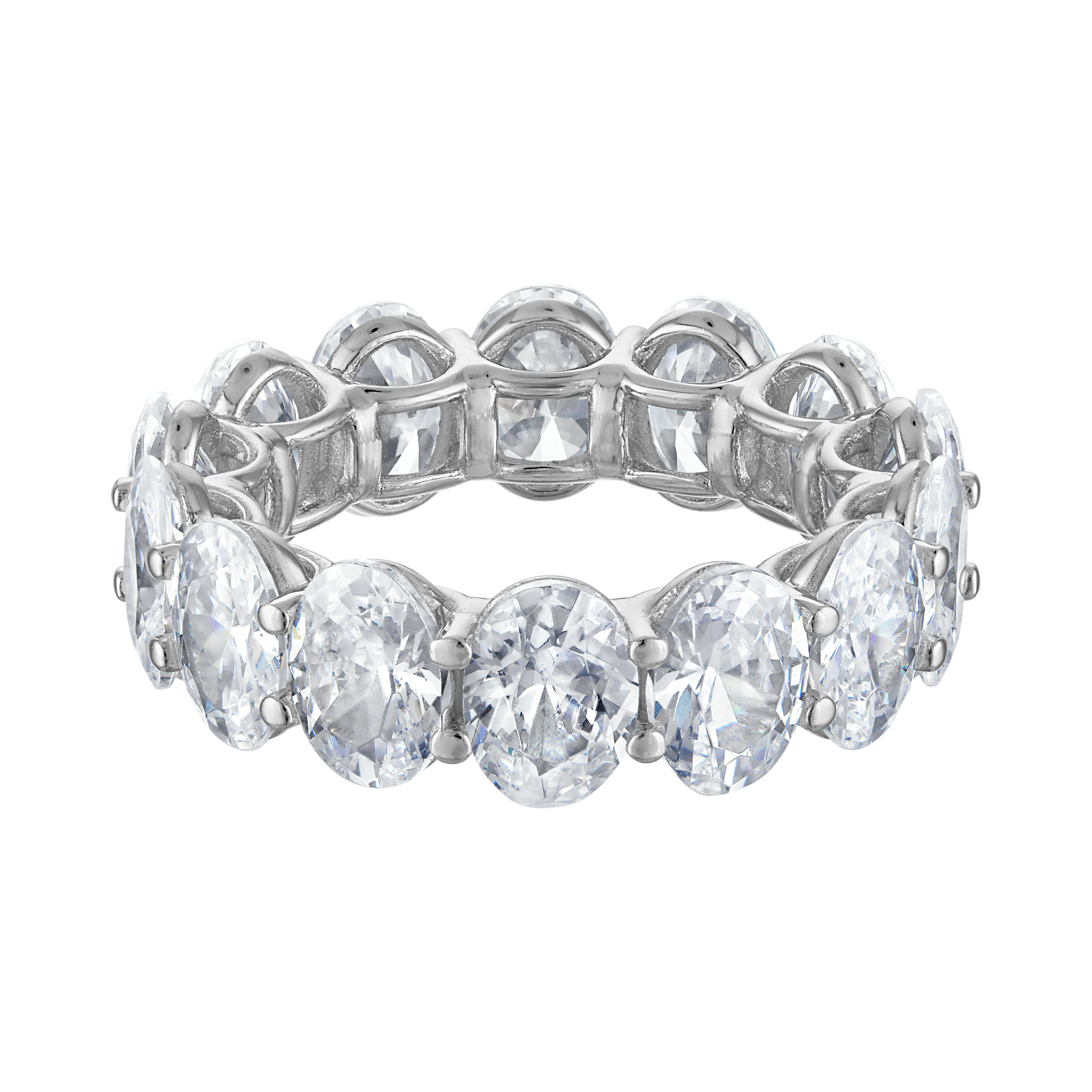 Oval Eternity Band Ring, CZ