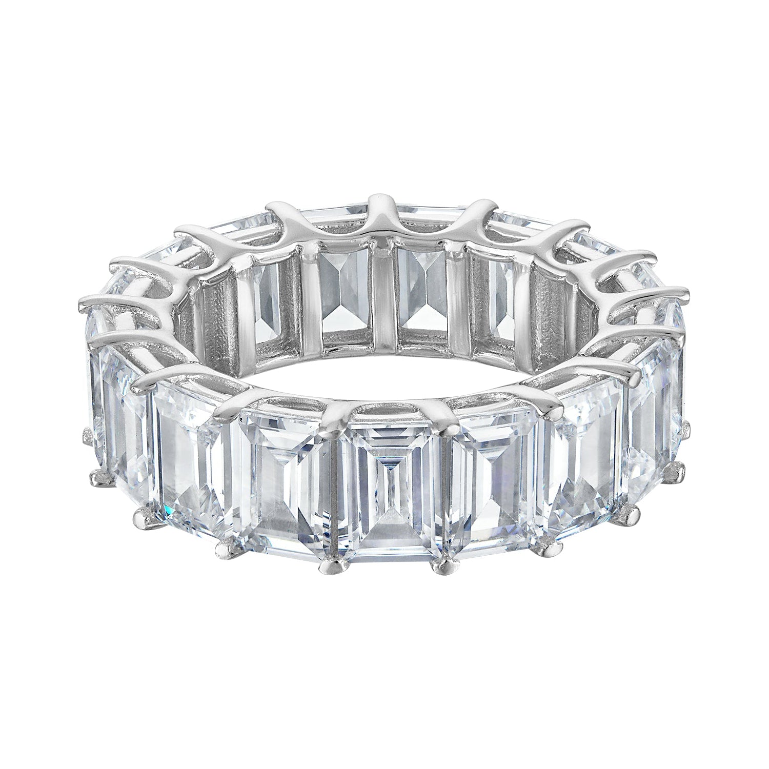 Rings | Moissanite | Emerald Eternity Band