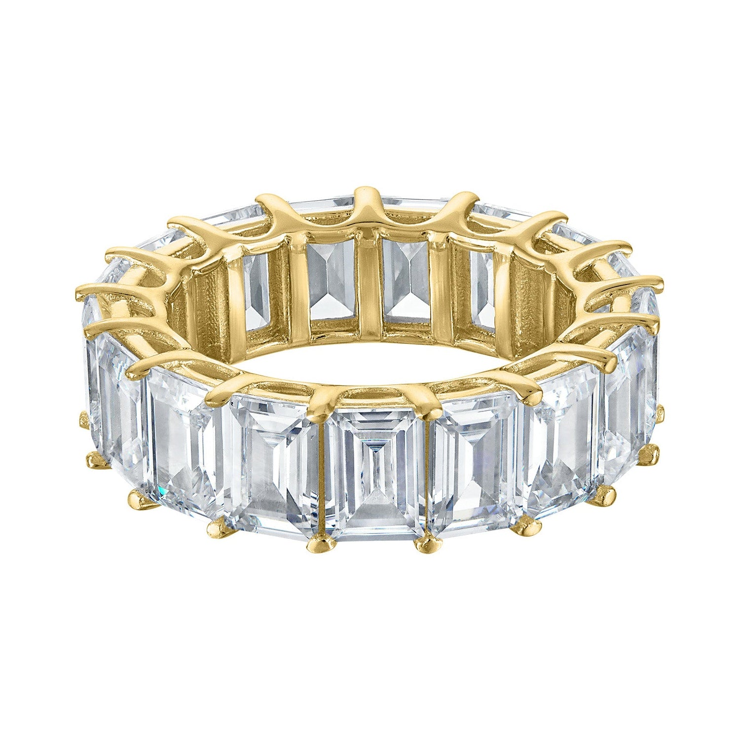 Rings | Moissanite | Emerald Eternity Band