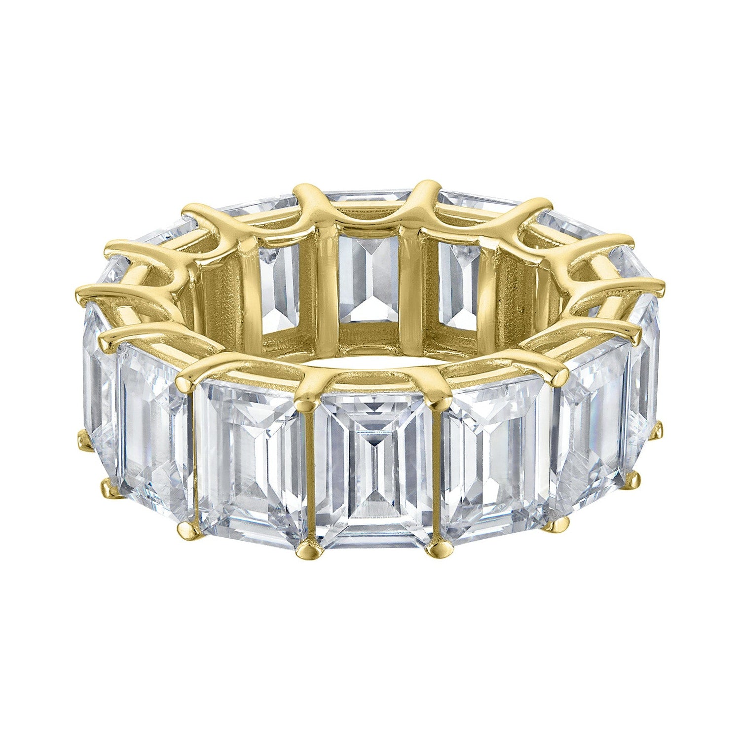 Emerald Eternity Band Ring, CZ