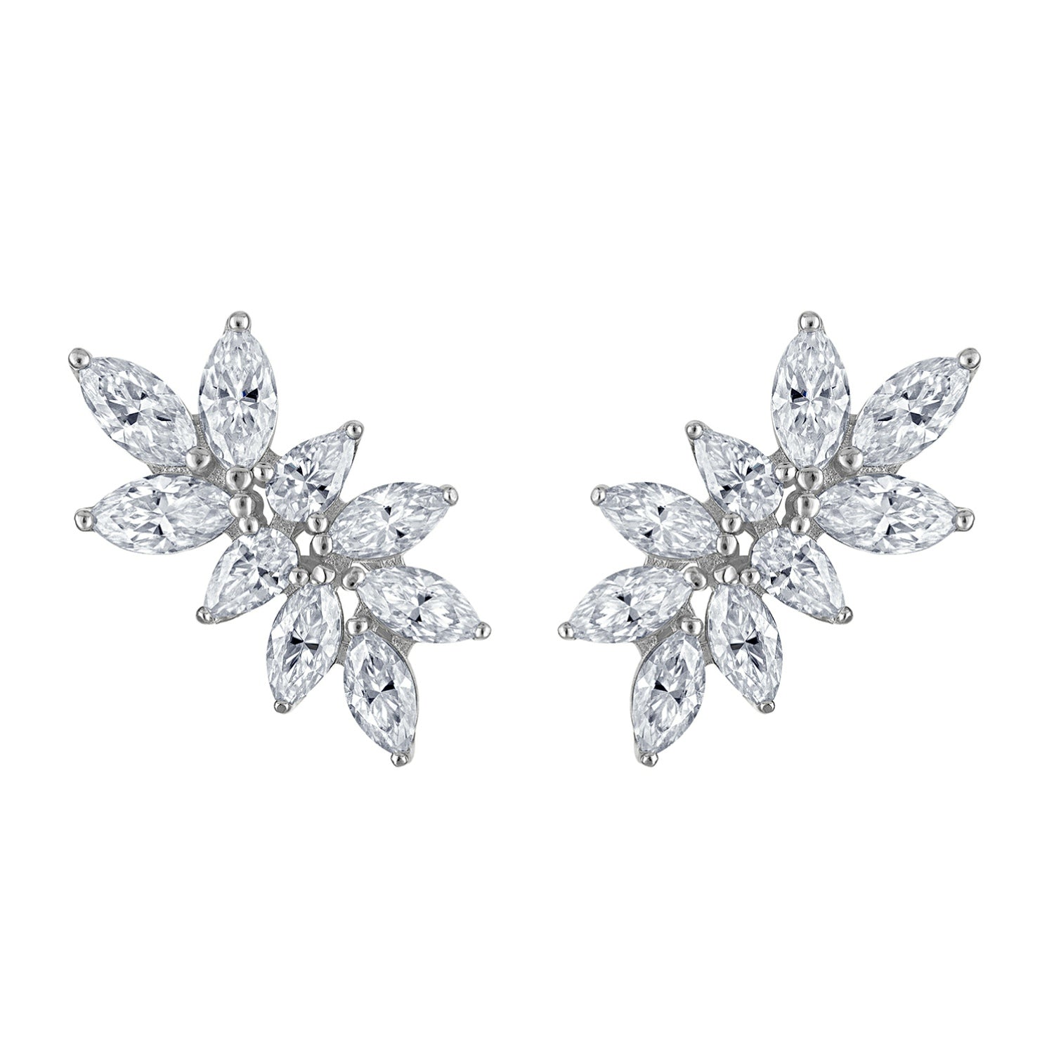 Larger Moissanite Cluster Earrings