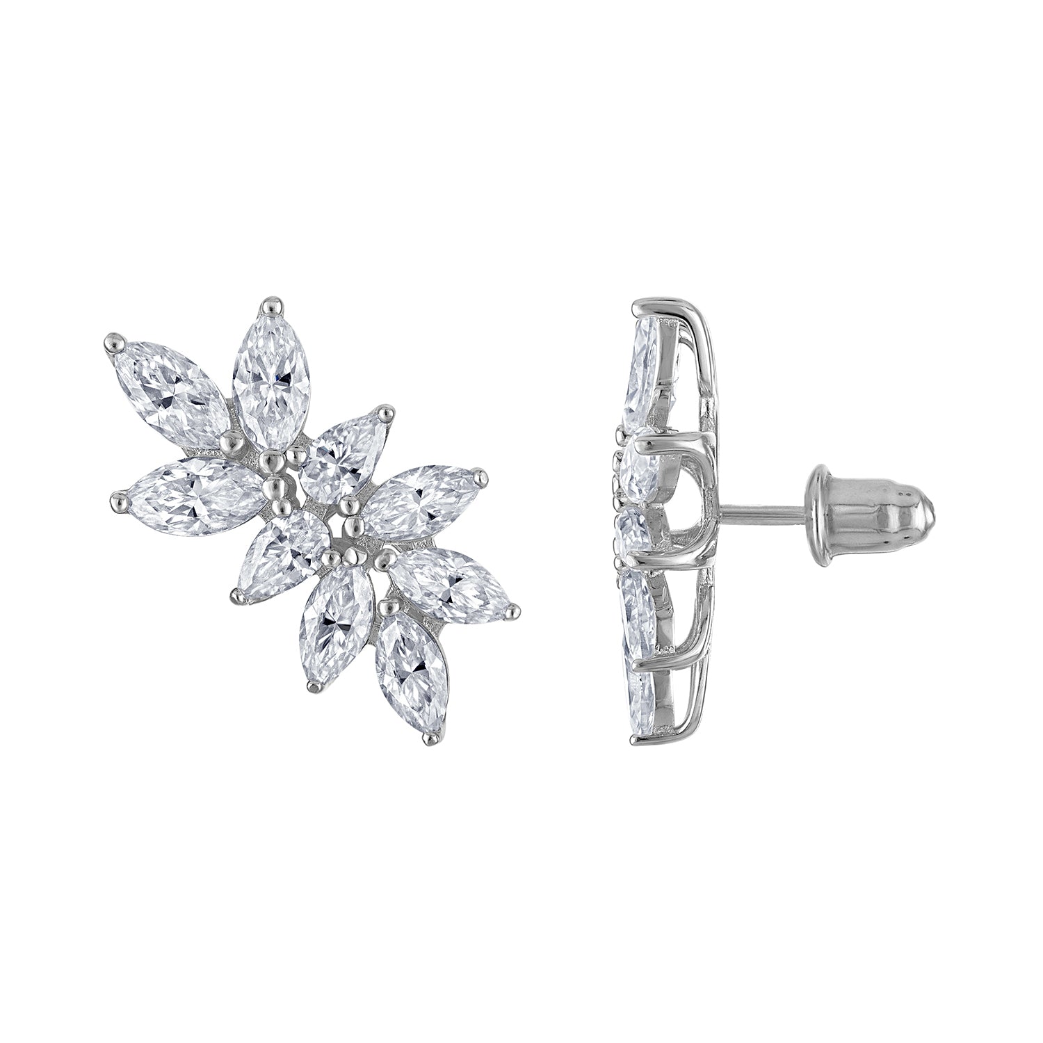 Larger Moissanite Cluster Earrings