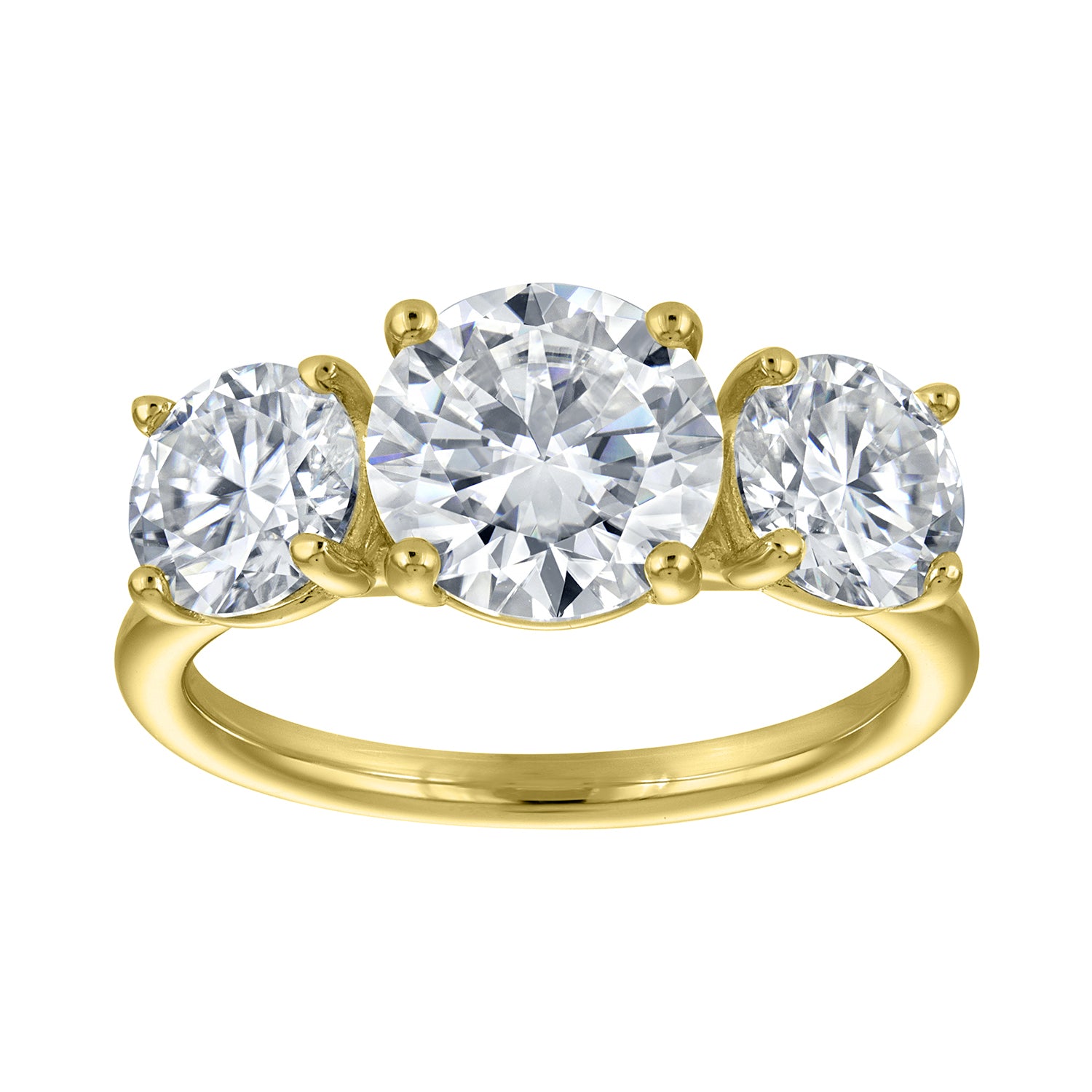 Rings | Moissanite | 3 Stone Round