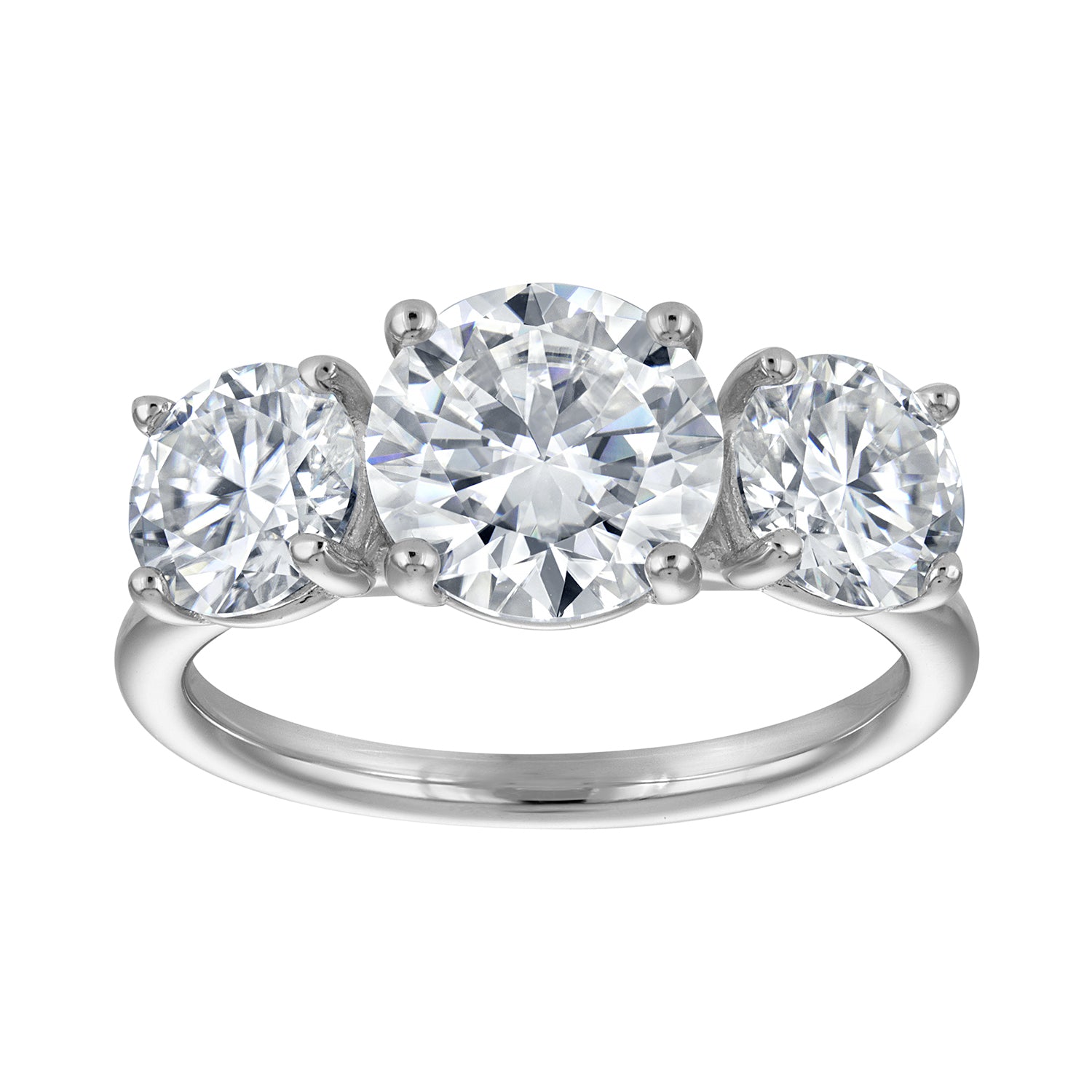 Rings | Moissanite | 3 Stone Round