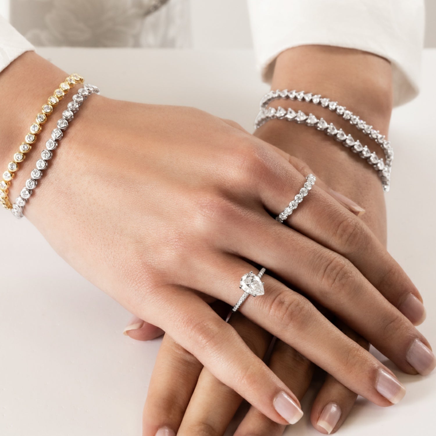 Round Eternity Band Ring CZ